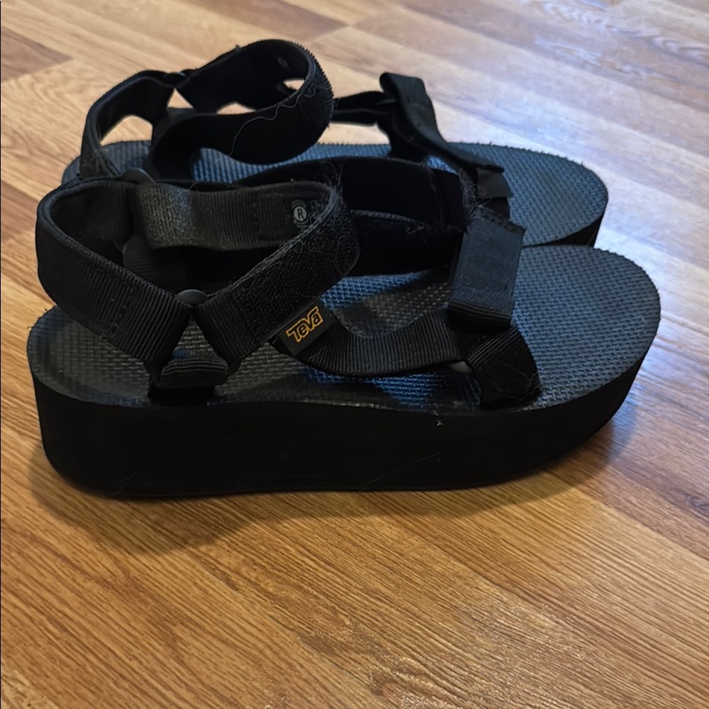 Teva Black Elevated Sandals